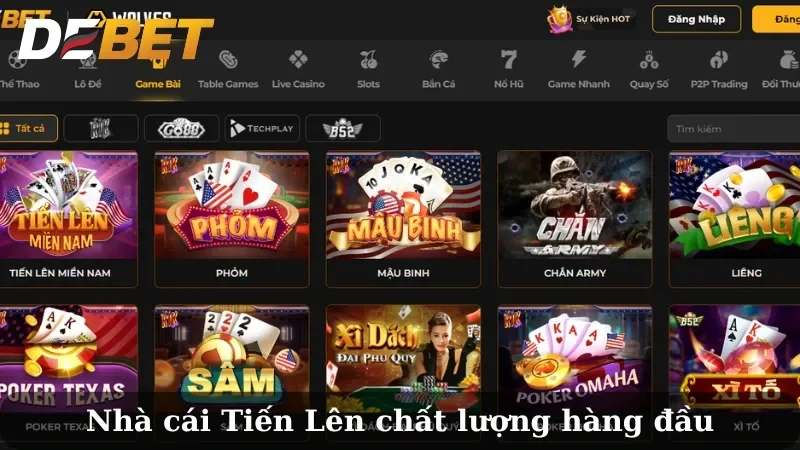Trang web đánh Tiến Lên uy tín